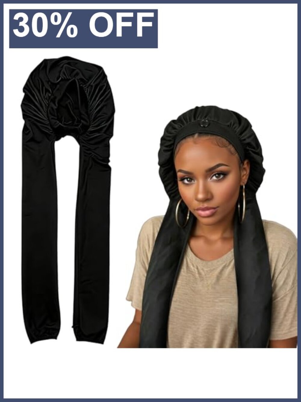 Long Hair Bonnet for Sleeping, Braid Bonnet for Women, Breathable No Slip